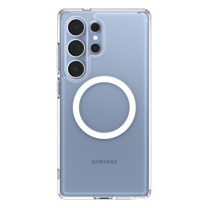 Удароустойчив кейс с MagSafe пръстен за Samsung Galaxy S25 Ultra  от Spigen Ultra Hybrid Mag - Бял