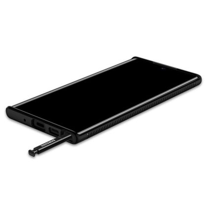 Удароустойчив кейс за Samsung Galaxy Note 10 Plus от Spigen Rugged Armor - Черен