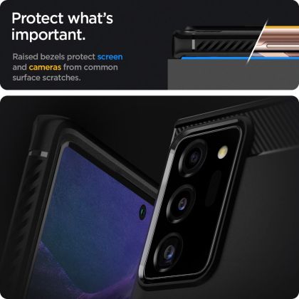 Удароустойчив кейс за Samsung Galaxy Note 20 Ultra от Spigen Rugged Armor - Черен