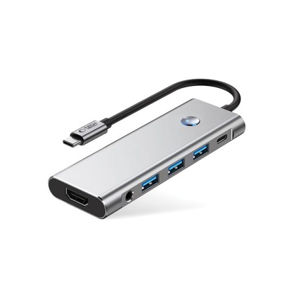 Адаптер  9 в 1 за лаптоп с USB -Type C - вход от Tech-Protect HB04 Hub - Space Grey