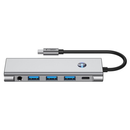 Адаптер  9 в 1 за лаптоп с USB -Type C - вход от Tech-Protect HB04 Hub - Space Grey