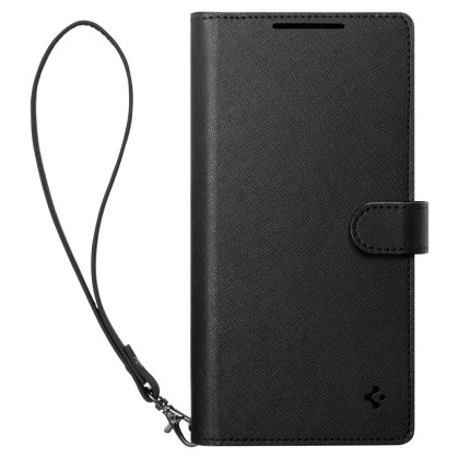 Кожен тефтер за Samsung Galaxy S25 Plus от Spigen Wallet "S" Pro - Black