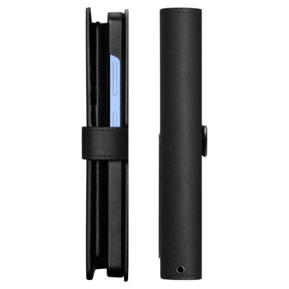 Кожен тефтер за Samsung Galaxy S25 Plus от Spigen Wallet "S" Pro - Black