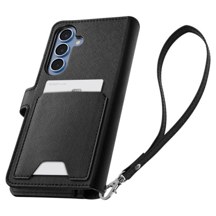 Кожен тефтер за Samsung Galaxy S25 Plus от Spigen Wallet "S" Pro - Black