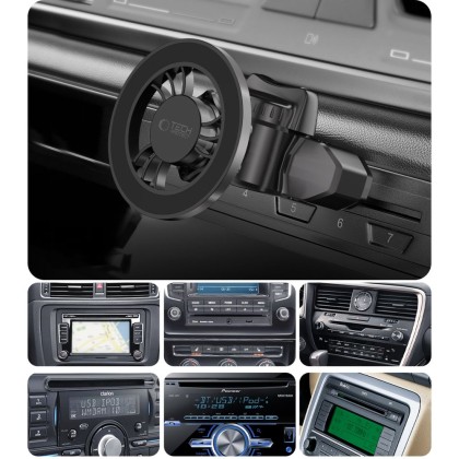  Магнитна стойка за автомобил с MagSafe CD и Vent Car от Thech-Protect N56 - Mount Black