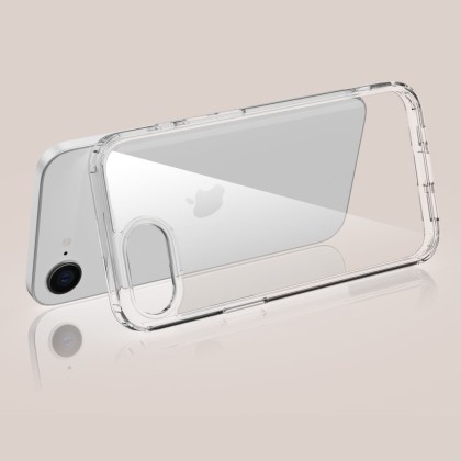 Хибриден кейс за iPhone SE 4 (2025) от Tech-Protect Flexair Hybrid - Clear