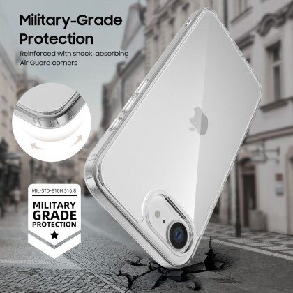 Хибриден кейс за iPhone SE 4 (2025) от Tech-Protect Flexair Hybrid - Clear
