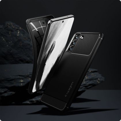 Удароустойчив кейс за Samsung Galaxy S21 FE от Spigen Rugged Armor - Черен