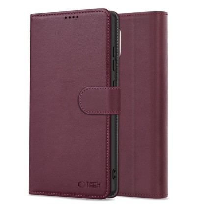 Кожен тефтер за iPhone SE 4 (2025) от Tech-Protect Wallet - Mulberry