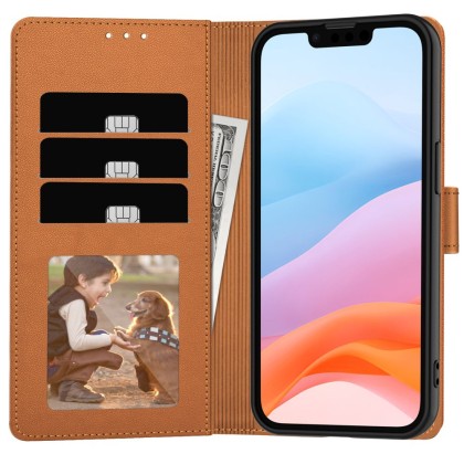 Кожен тефтер за iPhone SE 4 (2025) от Tech-Protect Wallet - Saddle Brown
