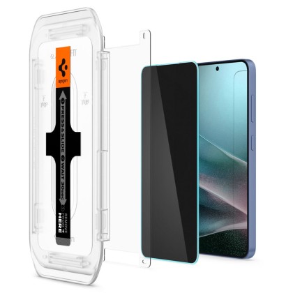 2 броя стъклени протектори за дисплей на Samsung Galaxy S24 / S25 от от Spigen Glas.TR "Ez Fit" - Privacy