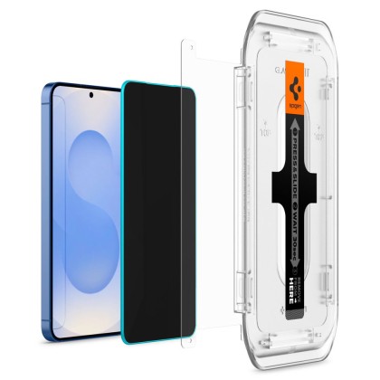 2 броя стъклени протектори за дисплей на Samsung Galaxy S24 / S25 от от Spigen Glas.TR "Ez Fit" - Privacy
