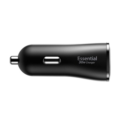 Зарядно за автомобил USB-A / USB-A 30W от Spigen Essential EV302 - Черен