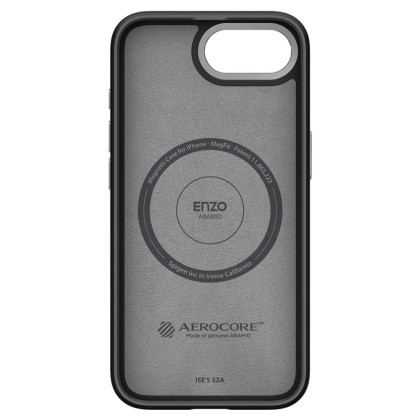 Хибриден кейс с MagSafe за iPhone 16е от Spigen Enzo Aramid Mag -Matte Black