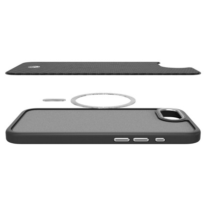 Хибриден кейс с MagSafe за iPhone 16е от Spigen Enzo Aramid Mag -Matte Black