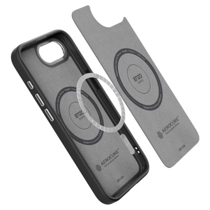 Хибриден кейс с MagSafe за iPhone 16е от Spigen Enzo Aramid Mag -Matte Black