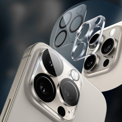 Стъклен протектор за камера на iPhone 16e от Tech Protect Cam Fit+ - Прозрачен