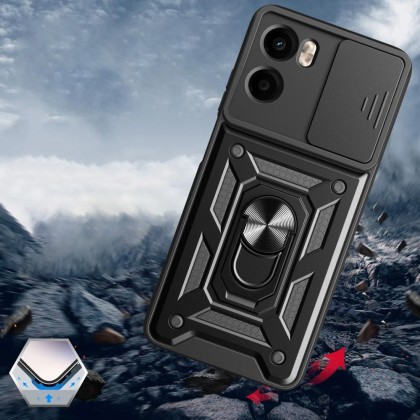Удароустойчив калъф за Motorola Moto G05 / E15 от Tech-Protect CamShield Pro - Black