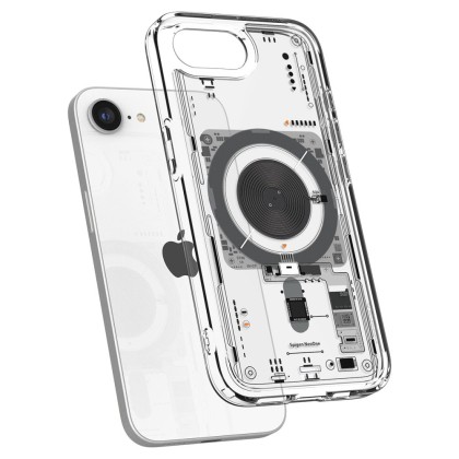 Удароустойчив кейс с MagSafe пръстен за iPhone 16e от Spigen Ultra Hybrid Mag - Neo One