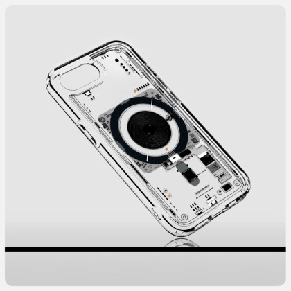 Удароустойчив кейс с MagSafe пръстен за iPhone 16e от Spigen Ultra Hybrid Mag - Neo One