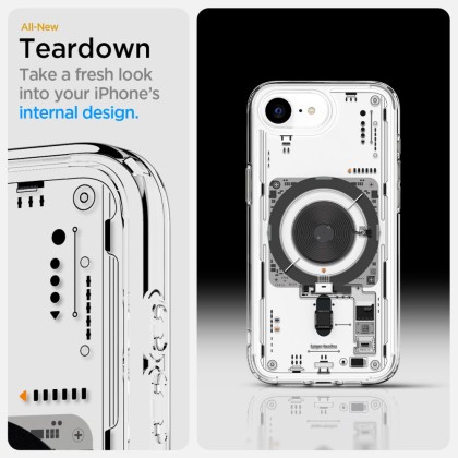 Удароустойчив кейс с MagSafe пръстен за iPhone 16e от Spigen Ultra Hybrid Mag - Neo One
