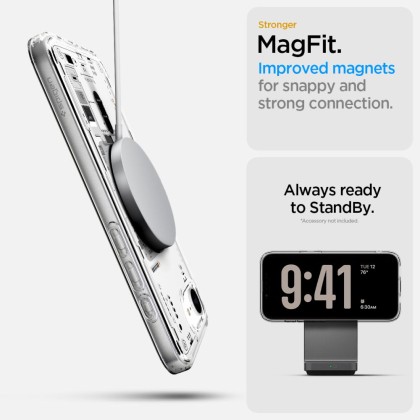 Удароустойчив кейс с MagSafe пръстен за iPhone 16e от Spigen Ultra Hybrid Mag - Neo One