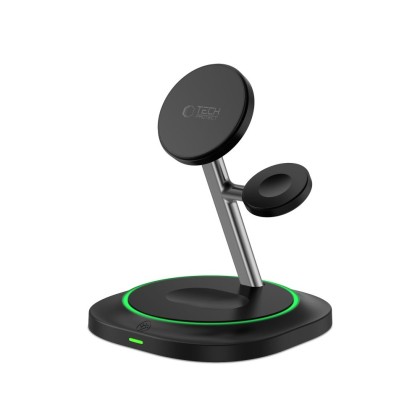 TECH-PROTECT QI15W-A46 3IN1 MAGNETIC MAGSAFE WIRELESS CHARGER BLACK