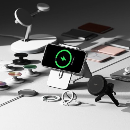 Удароустойчив твърд кейс с MagSafe за iPhone 16e от Ringke Fusion Magnetic - Clear