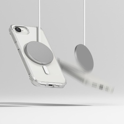 Удароустойчив твърд кейс с MagSafe за iPhone 16e от Ringke Fusion Magnetic - Clear