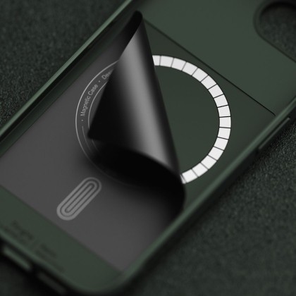 Удароустойчив кейс с MagSafe за iPhone 16e от Ringke Onyx Magnetic - Dark Green