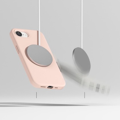 Силиконов кейс с MagSafe за iPhone 16e от Ringke Silicone Magnetic - Pink Sand