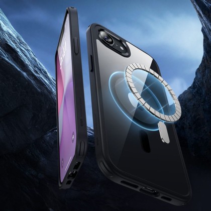Силиконов кейс с MagSafe за iPhone 16e от ESR Classic Hybrid Halolock - Clear Black