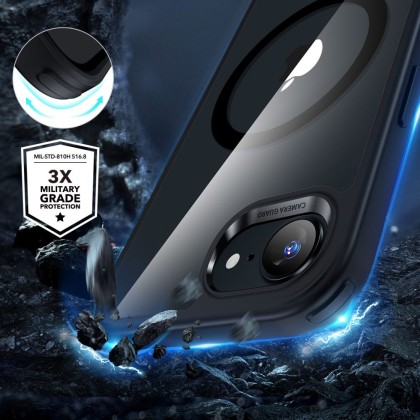 Силиконов кейс с MagSafe за iPhone 16e от ESR Classic Hybrid Halolock - Clear Black