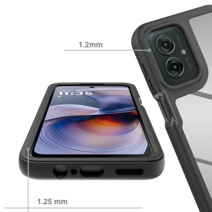 360 градусов кейс за Motorola Moto G15 / G15 POWER / G05 / E15 от Tech-Protect Defense - Черен
