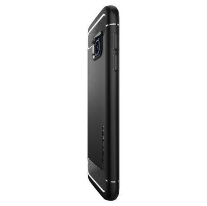 Удароустойчив кейс за Samsung Galaxy S7 от Spigen Rugged Armor - Черен