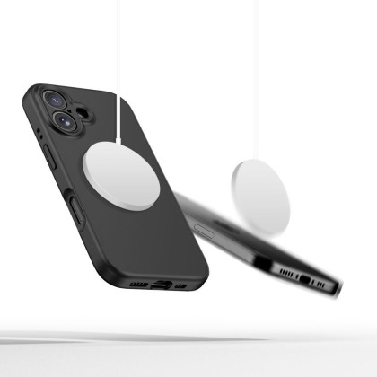 Силиконов кейс с MagSafe за iPhone 16e от Tech-Protect Liquid Silicone - Black