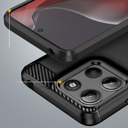 Удароустойчив кейс за Motorola G15 / G15 Power от Tech-Protect TPUcarbon - Черен