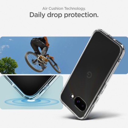 Удароустойчив кейс за Google Pixel 9a от Spigen Ultra Hybrid - Crystal Clear