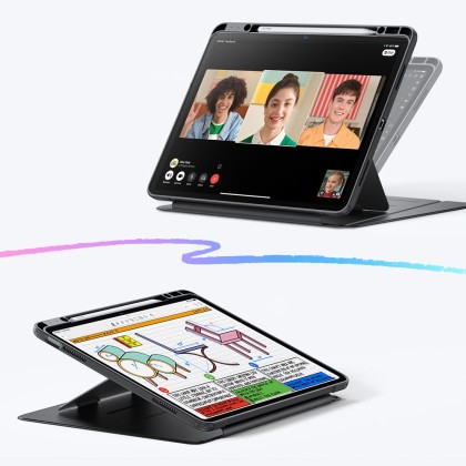 Силиконов тефтер  за iPad Air 13” 1 / 2 / 2024-2025  от  ESR Flip Hybrid - Black