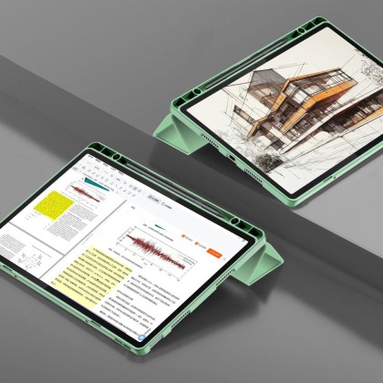 Хибриден калъф за Lenovo Idea Tab Pro - Pro MT 12.7 TB-373 от Tech-Protect SC Pen Hybrid - Matcha Green