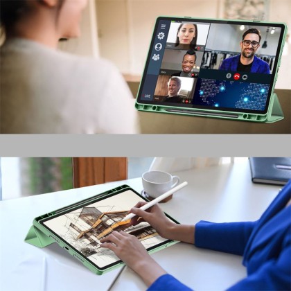 Хибриден калъф за Lenovo Idea Tab Pro - Pro MT 12.7 TB-373 от Tech-Protect SC Pen Hybrid - Matcha Green