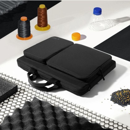 Удароустойчива чанта за лаптоп 17 инча с 4 джоба отTech-Protect Defender Bag - Черен