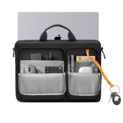 Удароустойчива чанта за лаптоп 17 инча с 4 джоба отTech-Protect Defender Bag - Черен