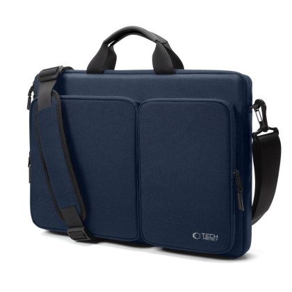 Удароустойчива чанта за лаптоп 17 инча с 4 джоба отTech-Protect Defender Bag - Navy Blue