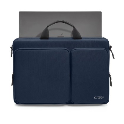 Удароустойчива чанта за лаптоп 17 инча с 4 джоба отTech-Protect Defender Bag - Navy Blue