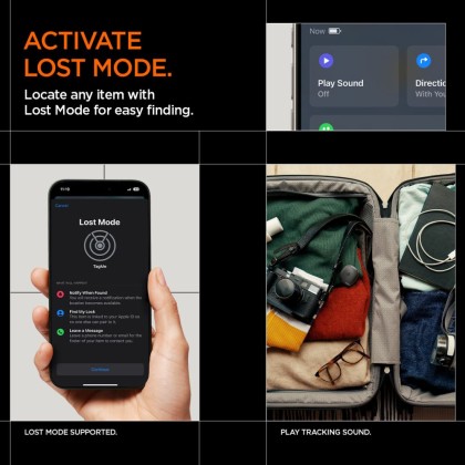 Bluetooth локатор с каишка от Spigen TagMe Tracker с Apple Find My - Черен