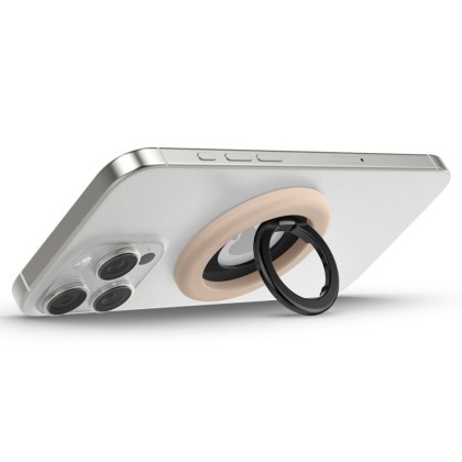Стойка с пръстен и MagSafe за Смартфони от Spigen Nano Pop - Coconut Beige