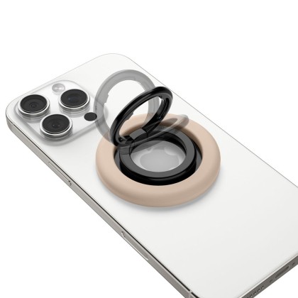 Стойка с пръстен и MagSafe за Смартфони от Spigen Nano Pop - Coconut Beige