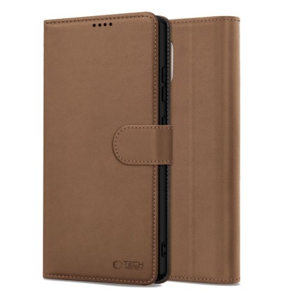 Кожен тефтер за iPhone 16e от Tech-Protect Wallet - Brown