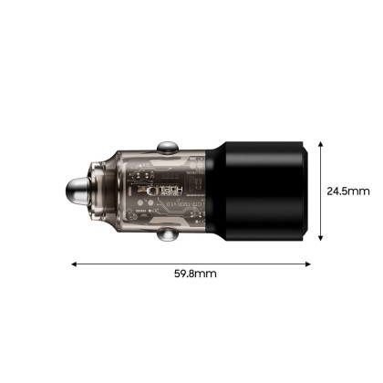 TECH-PROTECT CC03 2-PORT CAR CHARGER PD95W/QC3.0 BLACK
